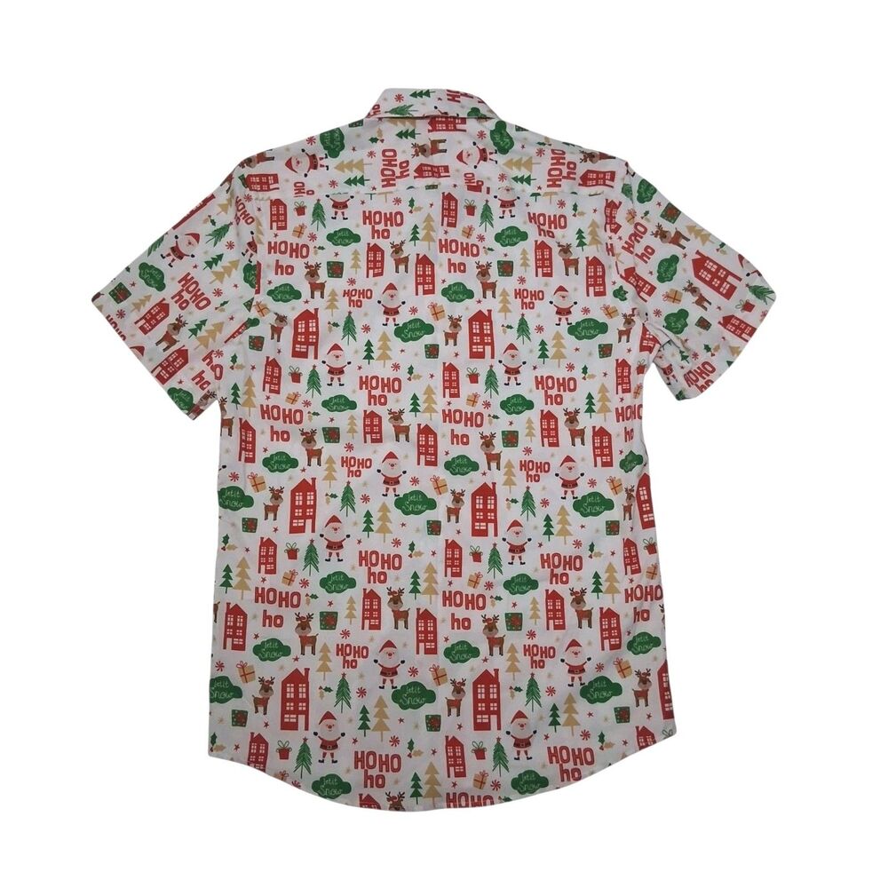 Trion Men's Small Shirt NEW WITH TAGS Christmas Ho Ho Ho Button Up - Picture 9 of 9